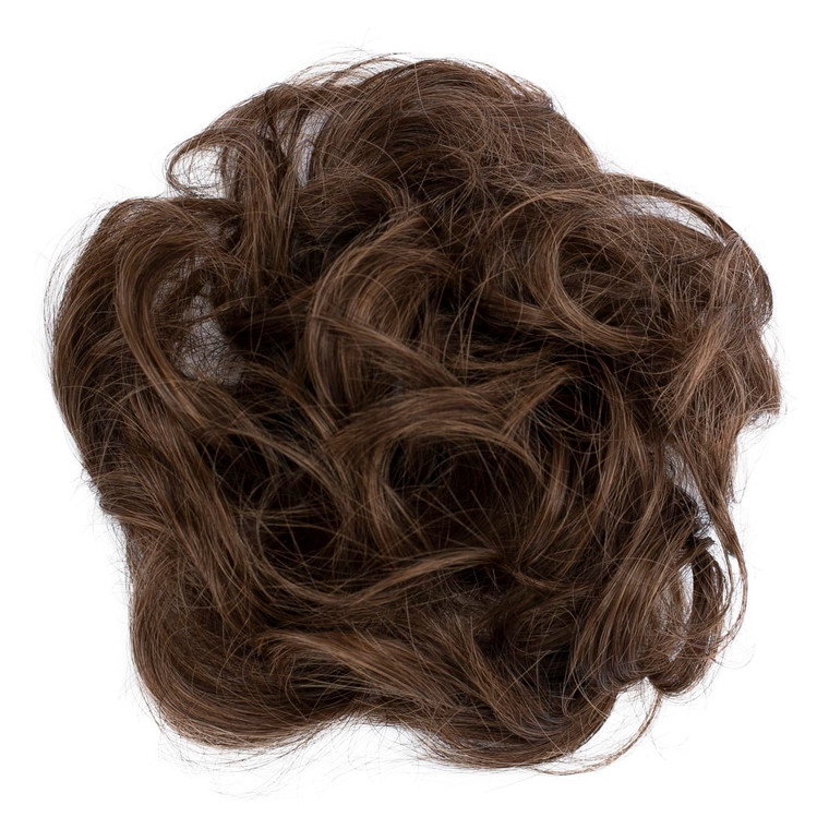 CAISHA Messy Scrunchie Bun Voluminous Wavy Hairpiece Heat-resistant Synthetic Fibres Brown Mix G26A L