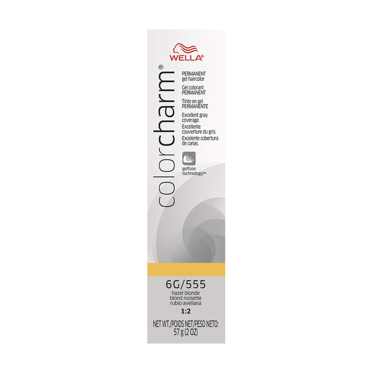 COLORCHARM Permanent Gel| Hair Color for Gray Coverage| 6G Hazel Blonde| 2 Fl Oz