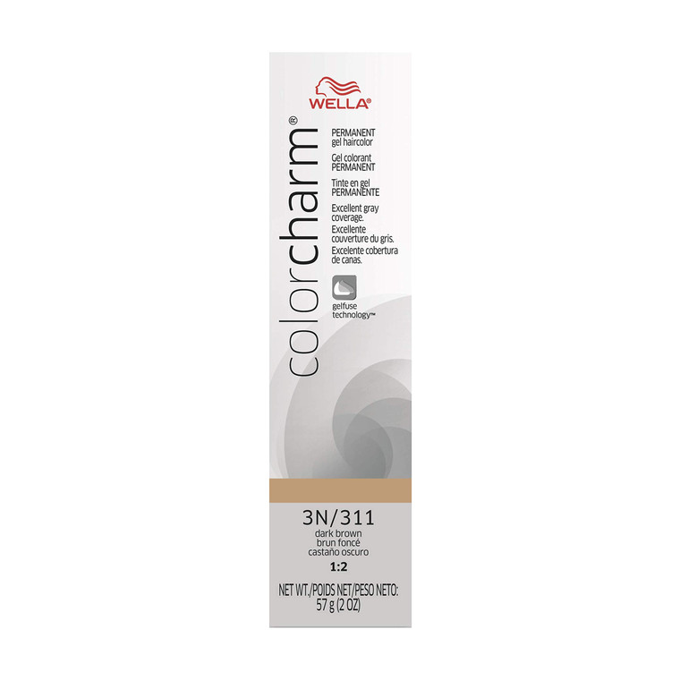 COLORCHARM Permanent Gel Haircolor, With Long Lasting Gelfus Technology, For Gray Coverage, 3N Dark Brown, 2 oz