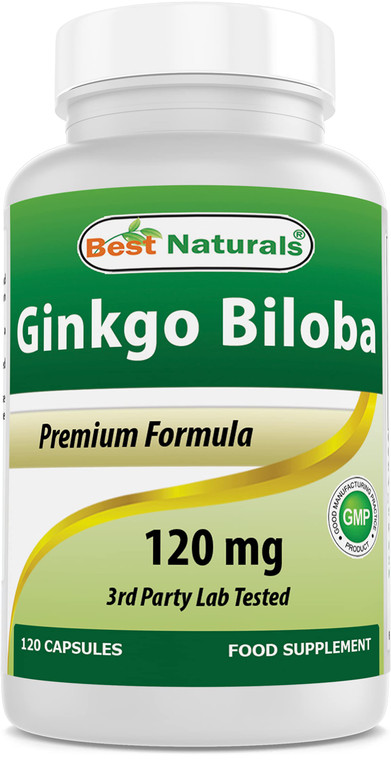 Best Naturals Ginkgo Biloba 120 mg 120 Capsules