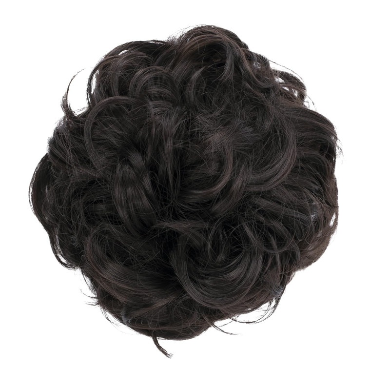CAISHA Messy Scrunchie Bun Voluminous Wavy Hairpiece Heat-resistant Synthetic Fibres Dark Brown G2A