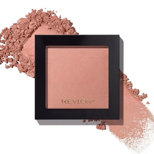 Revlon Powder Blush Face Makeup, High Impact Buildable Color, Lightweight & Smooth Finish, 006 Naughty Nude, 0.17 oz