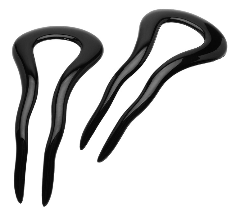 France Luxe Large Hair Pin Pair - Black