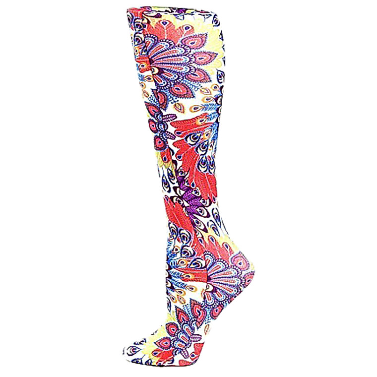 Celeste Stein Therapeutic Compression Socks, Bright Peacock, 15-20 mmHg, Moderate