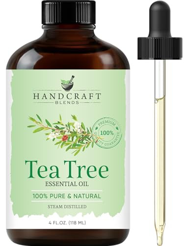 Handcraft Blends Tea Tree Essential Oil  Huge 4 Fl Oz  100% Pure and Natural  Premium Grade Essential Oil for Diffuser and Aromatherapy, Skin, Mas