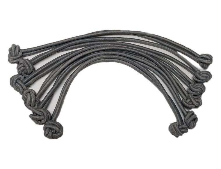 Knotted Hair Tie Set of 6 // great for natural hair, dreadlocks and thick hair (Grey)