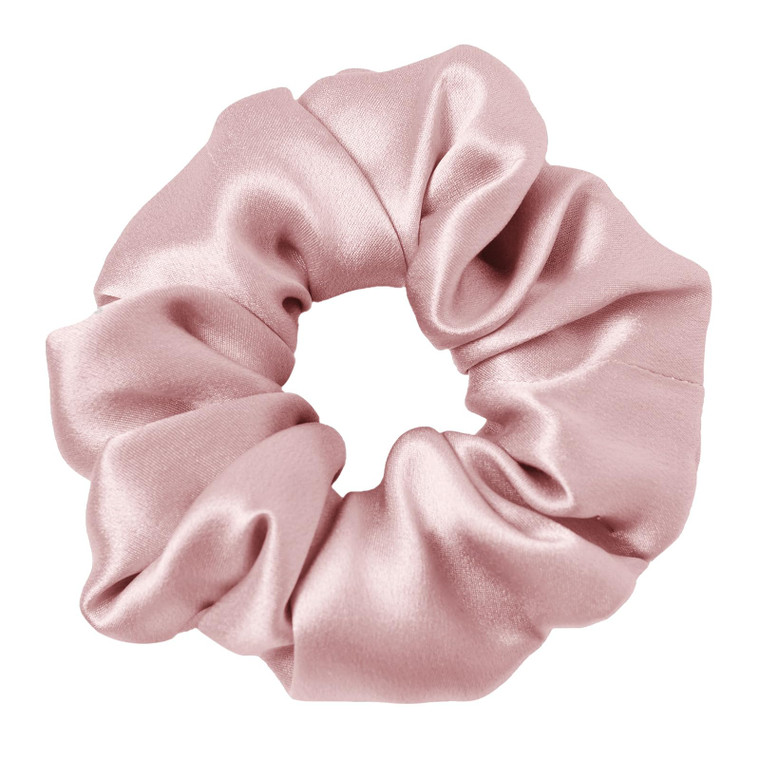 LILYSILK Silk Hair Scrunchies for Frizz&Breakage Prevention, 100% Mulberry Silk Hair Ties No Damage, Elastic Silk ponytail Holders, 1Pc, Rosy Pink