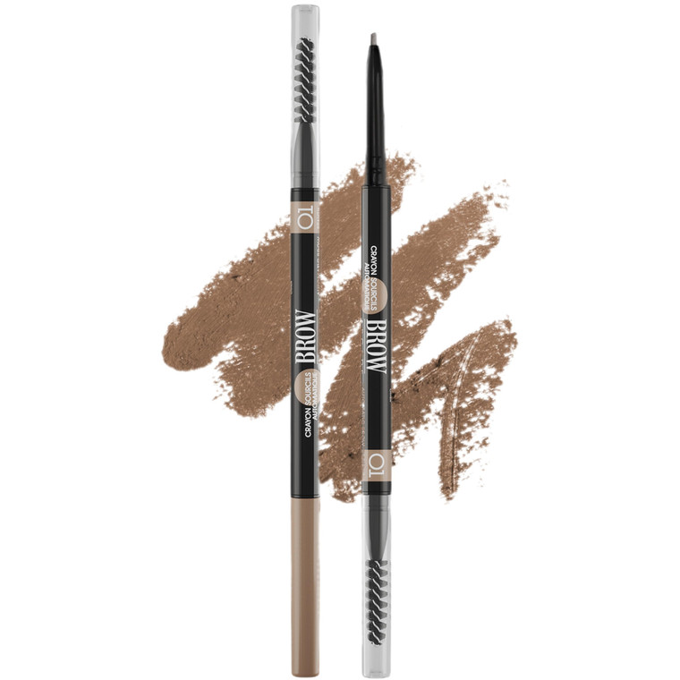 Vivienne Sabó Brow Arcade Eyebrow Pencil  Ultra-Fine Tip for Hair-Like Strokes, Smudge-Proof Natural Finish, Built-In Spoolie Brush, Shade 01 Light