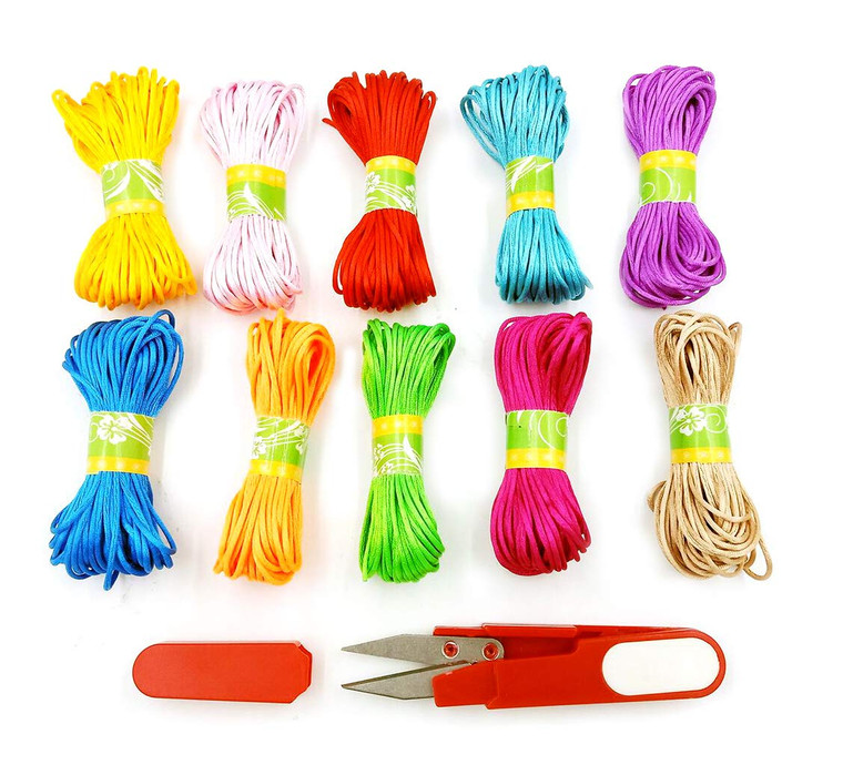 GEOOT 10 Piece 10M Colorful Braided Hair Colorful Rope Braiding Colorful Rope Braiding Fashionable Colorful Tie (10 colors)
