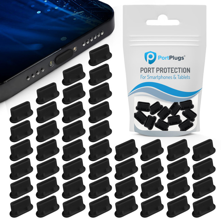 PortPlugs USB-C Dust Plugs  Compatible with iPhone 15/16/17 & Air, iPad Pro/Mini, MacBook Pro/Air, Galaxy S25-S8, Pixel, Android & USB-C Devices  P