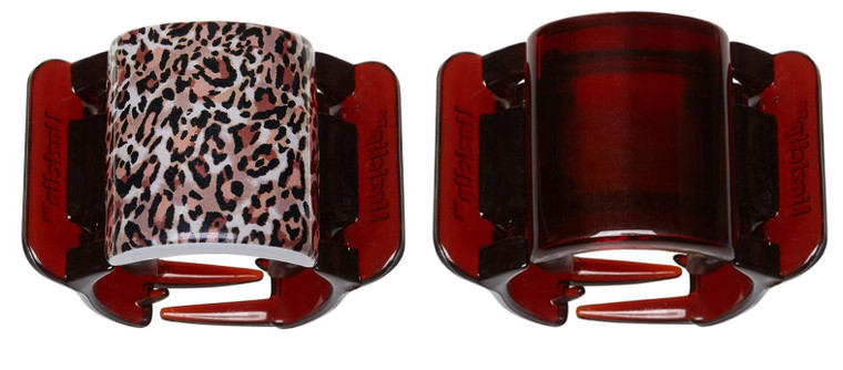 Linziclip Hair Jawclip Midi Brown Leopard Print & Tortoiseshell Bundle, 2-Pack
