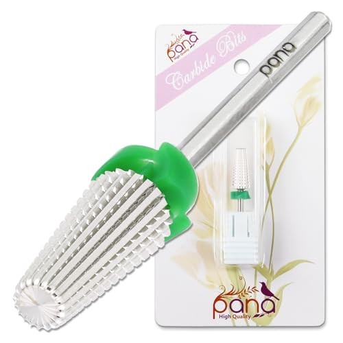 PANA Nail Carbide 5 in 1 Bit - Two Way Rotate use for Both Left and Right Handed - Fast remove Acrylic or Hard Gel - 3/32" Shank - Manicure, Nail Art