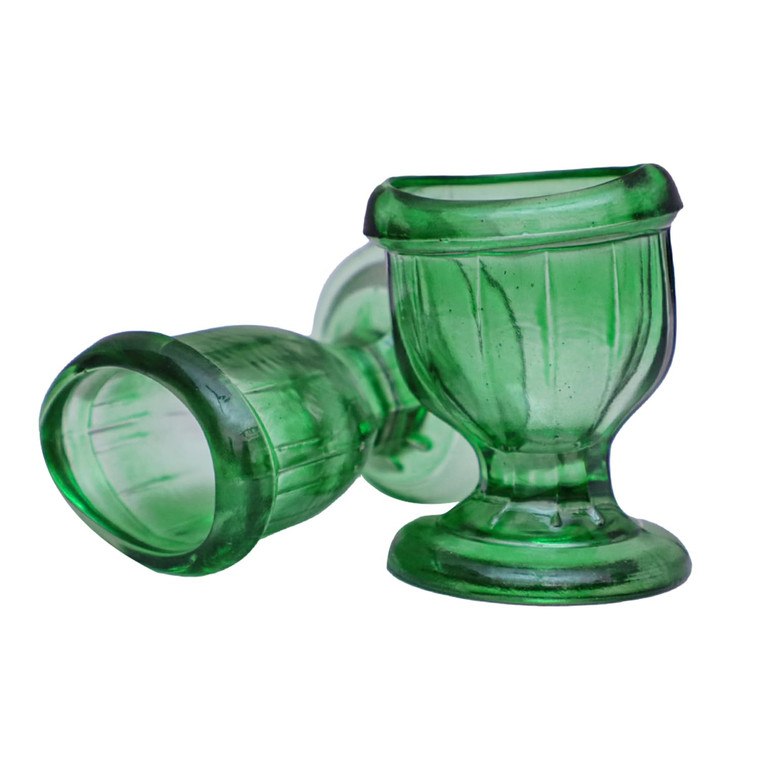 Glass Eye Wash Cup for Keep Your Eyes Clean and Healthy | Soothing Relief from Allergens Irritants Makeup Dust Dry Eyes | Eye Shaped Rim Snug Fit Set