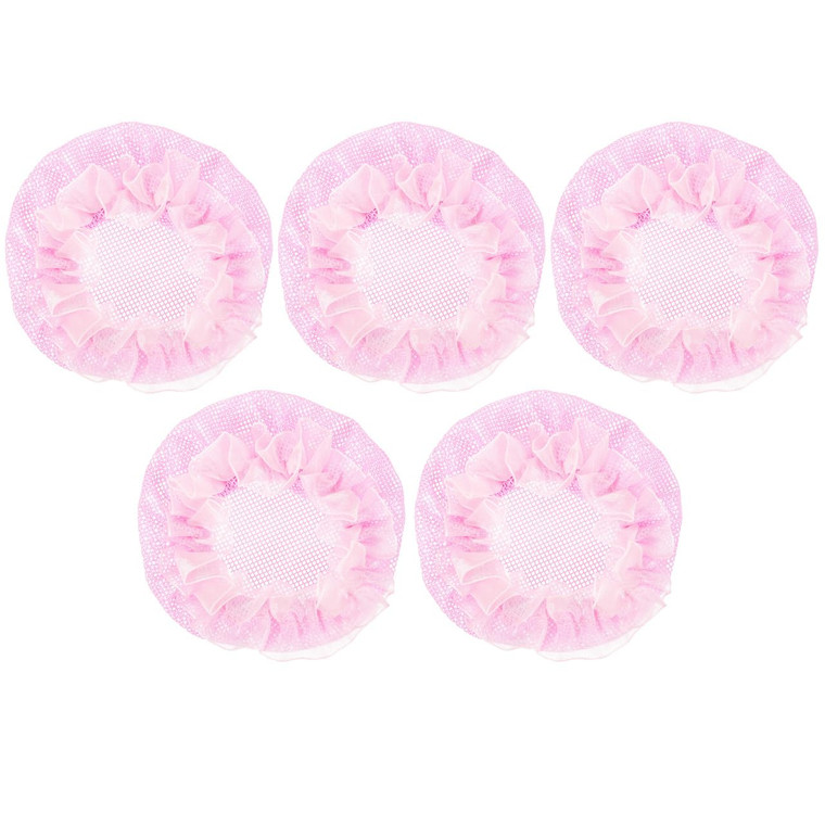 Lurrose Invisible Hair Net - 5pcs Elastic Hair Bun Cover Mesh Net for Ballet Dance & Skating