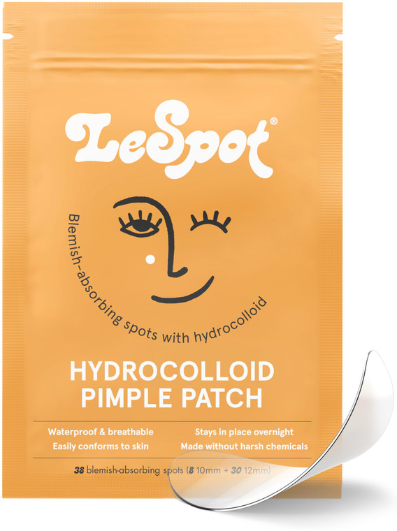 LeSpot Pimple Patches for Face  Effective & Invisible Hydrocolloid Acne Patches for Covering Zits & Blemishes, Zit Patches for Face That Stay in Pla