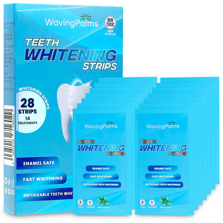Waving Palms Teeth whitening Strips for Tooth White: Professional Dental Teeth whitening Strips - 28 whitening Strips- White Strips for Teeth whiteni