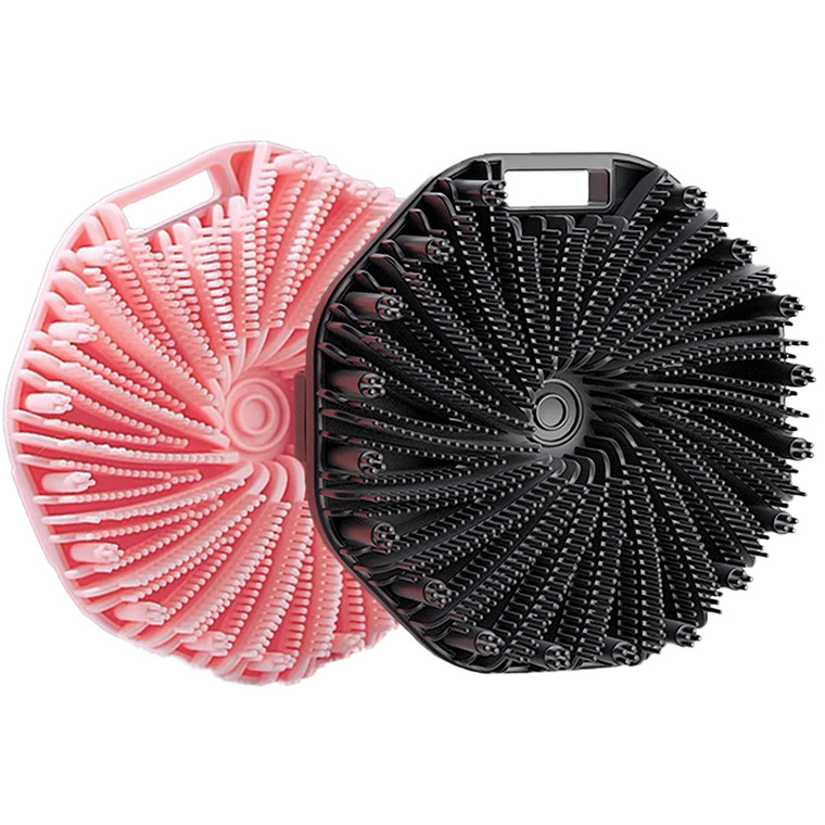 Silicone Body Scrubber, Exfoliating Body Scrubber for Sensitive Skin, Non-Slip Shower Scrubber for Body, Silicone Body Brush for Showering, Charcoal,