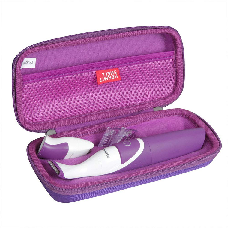 Hermitshell Travel Case for Philips BRT383/50 BikiniGenie Cordless Bikini Trimmer(Only Case) (Purple)
