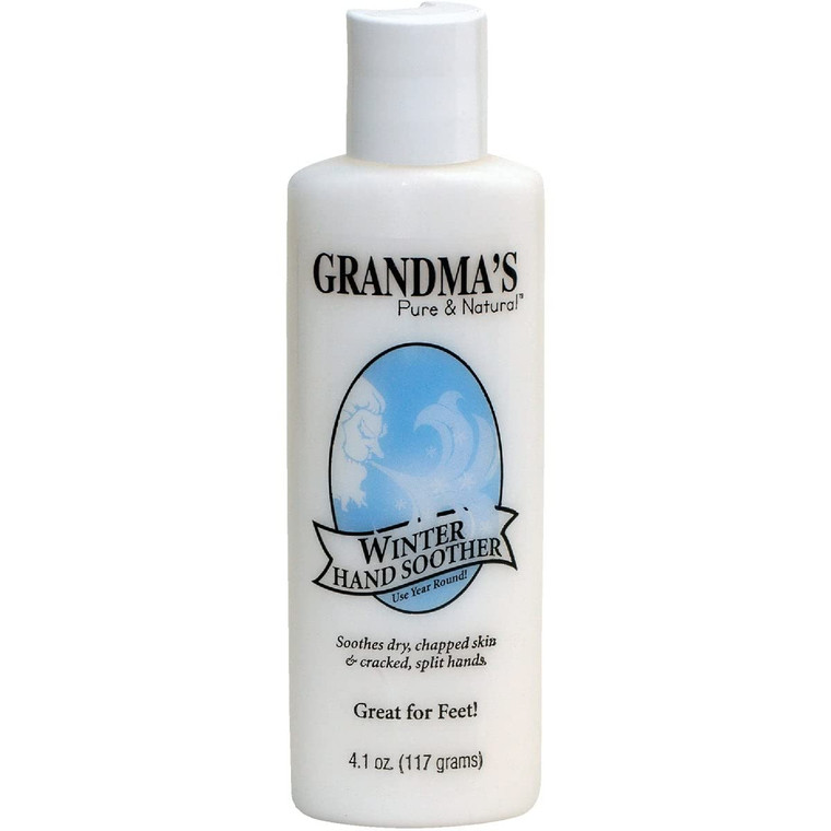 Grandma's Winter Hand Soother Lotion - 4.1 oz Non Greasy Cream For People with Dry Hands & Feet - 53124