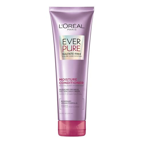 LOréal Paris Moisture Sulfate Free Conditioner, Hair Care for Color-Treated Hair with Rosemary Botanicals, EverPure, 8.5 Fl Oz