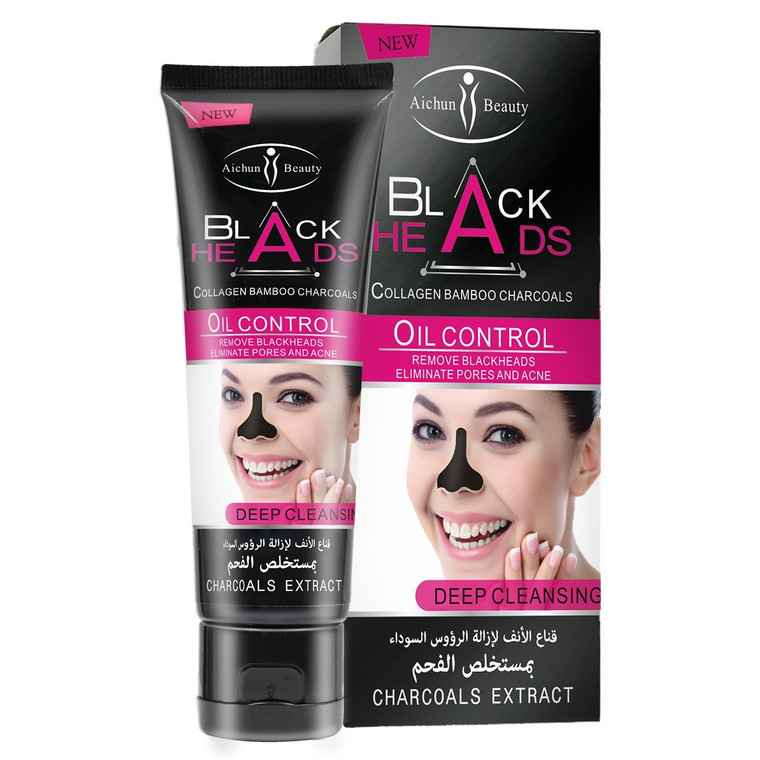 AICHUN BEAUTY Blackhead Facial Mask, Peel Off Mask,Blackhead Remover Black Mask Deep Clean Mask, Bamboo Charcoal Deep Cleansing Blackhead Remover Pur