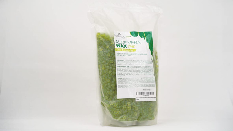 Huini Herbicos Body Hair Remover Hard Wax Beans Aloe Vera All Skin - 17.64 oz