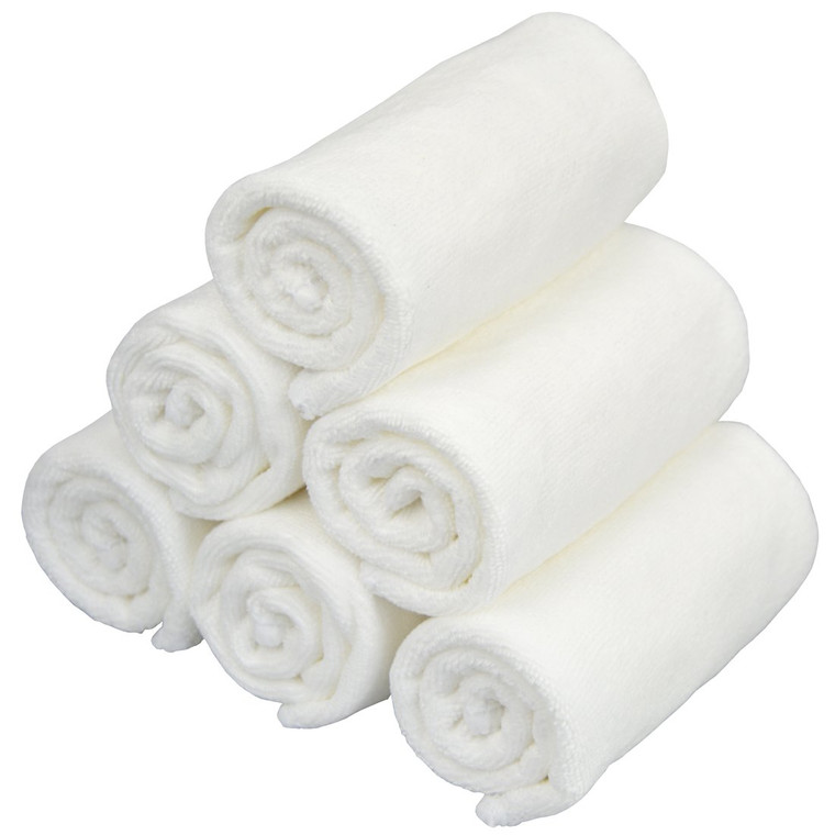 HOPESHINE Facial Cleaning Wipes Makeup Removing Cloths Fast Drying Face Wash Towels 6 Pack 12 inch x 12 inch Natural Microfiebr Towels, Grey