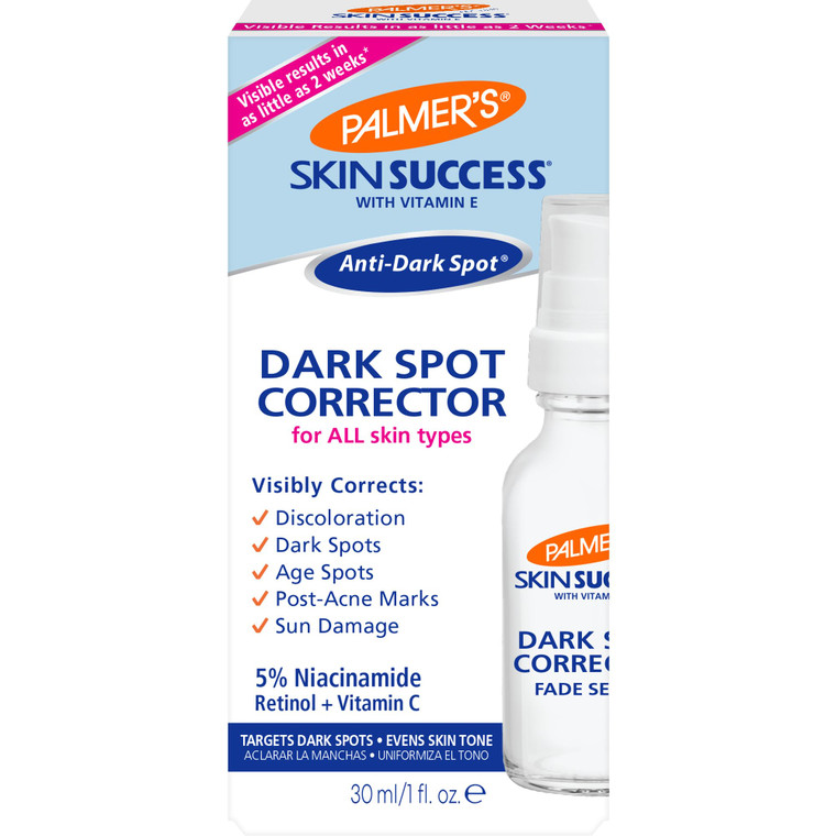 Palmer's Skin Success Dark Spot Corrector Fade Serum with Vitamin E and Niacinamide, Helps Reduce Dark Spots and Discoloration, Facial Serum for Unev