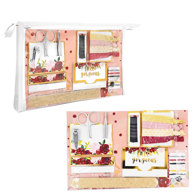 Wedding Day Emergency Kit for Bride, Fall Floral Wedding Survival Kit, Bridal Shower Gift Set with Cosmetic Bag, Gift for The Bride, Bridesmaid Gifts