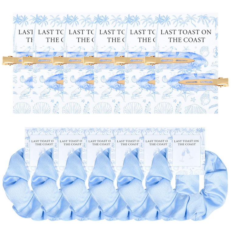 Aileam 12 PCS Hair Accessories Bridesmaid Proposal Gifts, Including Gold Glitter Bridesmaid Hair Clips and Silk Satin Soft Bridesmaid Hair Scrunchies