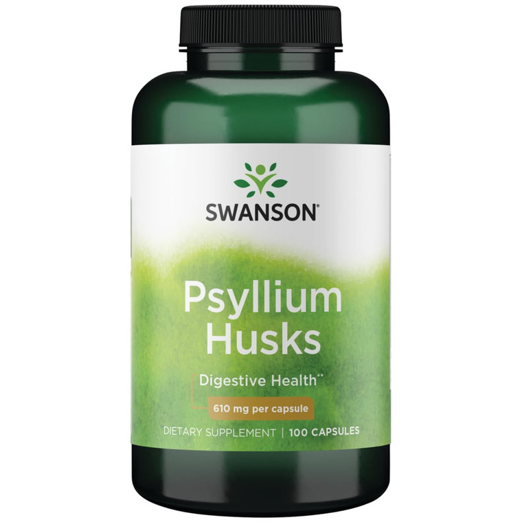 Swanson Psyllium Husks 610 Milligrams 100 Capsules