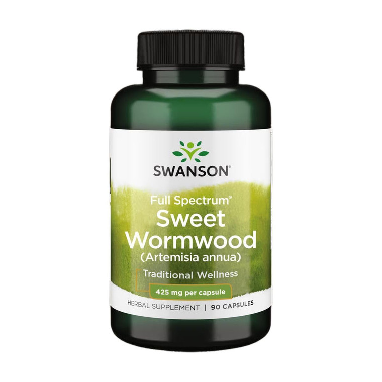 Swanson Sweet Wormwood - May Promote GI Gut Health, Microbial Balance & Digestive Health Support - Herbal Supplement with Artemisinin - (90 Capsules,