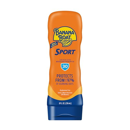 Banana Boat Sport Ultra SPF 30 Sunscreen Lotion, 8Fl Oz | Sport Sunscreen SPF 30 Lotion, Sunblock, Skin Sun Protection, Water Resistant Sun Care, 8Fl