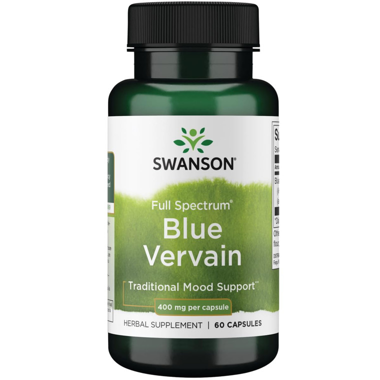 Swanson Full Spectrum Blue Vervain 400 Milligrams 60 Capsules