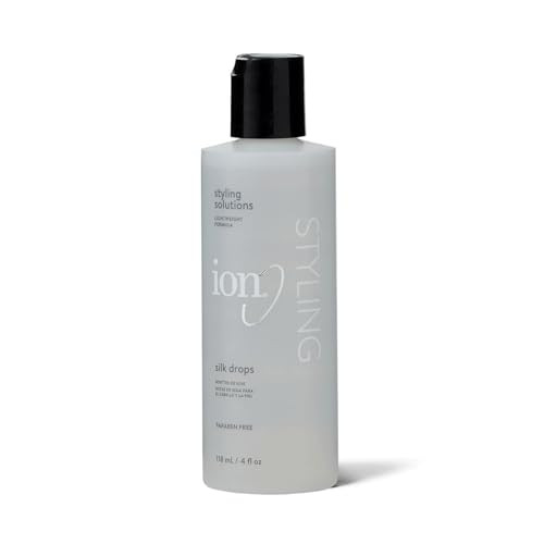 ion Silk Drops, Adds Shine & Softness, Lightweight Formula, Frizz Control, Infused with Silk Protein, 4 fl oz