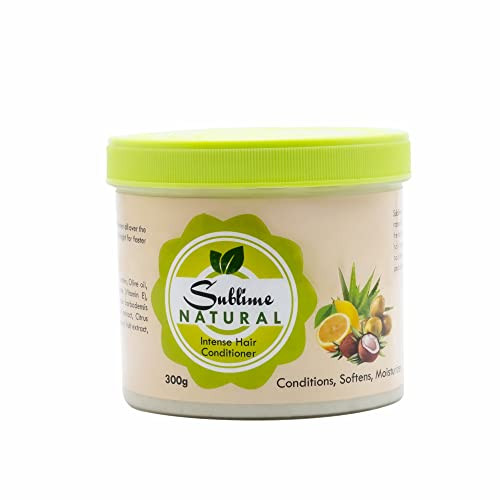 SOUL MATE Sublime Natural Intense Conditioner 11.5oz| Detangler with Aloe Vera & Peppermint, Olive Oil For Damaged, Weak Hair Edges| Best Daily Repai