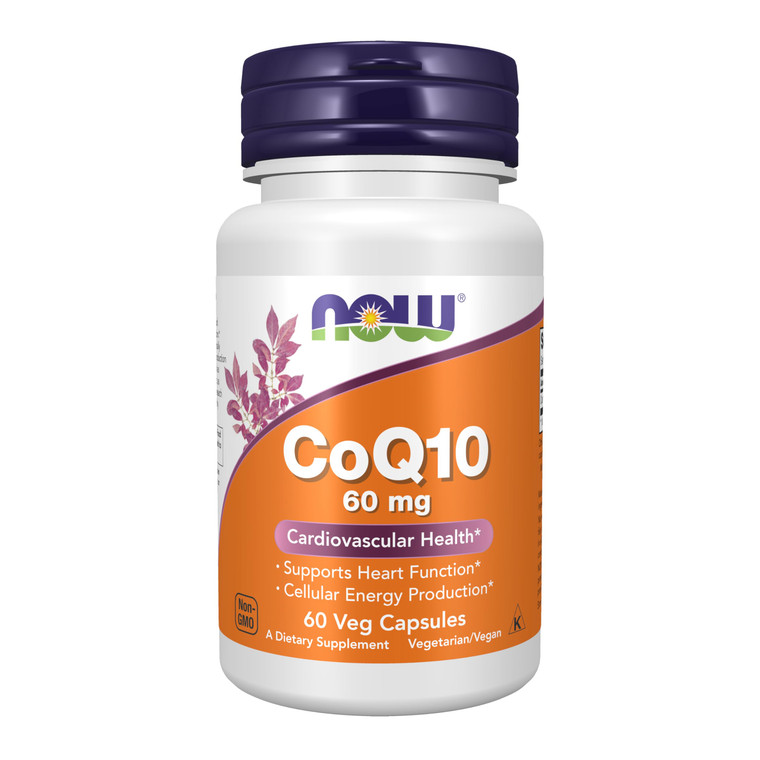 NOW Foods Supplements, CoQ10 60 mg, Pharmaceutical Grade, All-Trans Form of CoQ10 Produced by Fermentation, 60 Veg Capsules