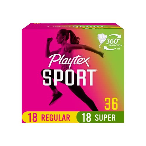Playtex Sport Tampon Multipack, Unscented, (18 Regular/18 Super) 36 Count