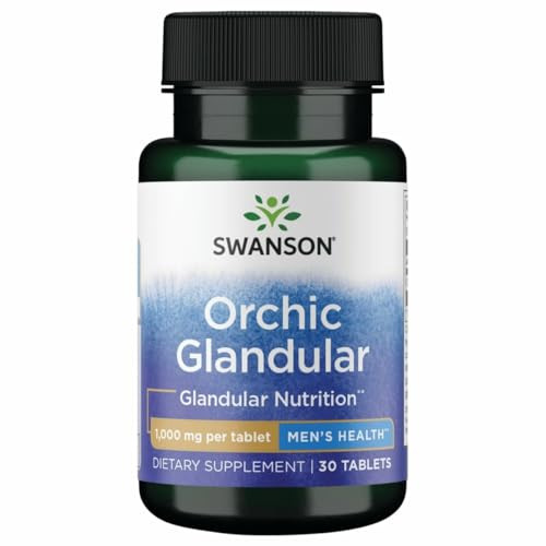 Swanson Raw Orchic Glandular 1 Gram 30 Tabs