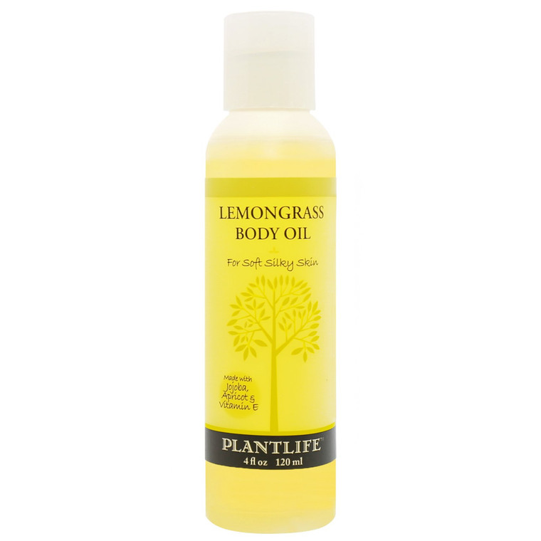 Plantlife Lemongrass Body Oil - Moisturizing Natural Body Oil for All Skin Types - Nourishing Dry Skin and Making It Feel Soft and Silky for Women &