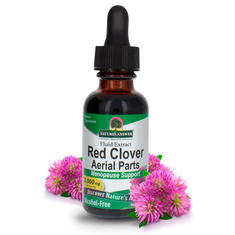 Nature's Answer Red Clover Extract 1 Ounce - Alcohol Free, Women Wellness, Female Support Supplement with Daily Sevrings Extract, Kosher, Gluten Free