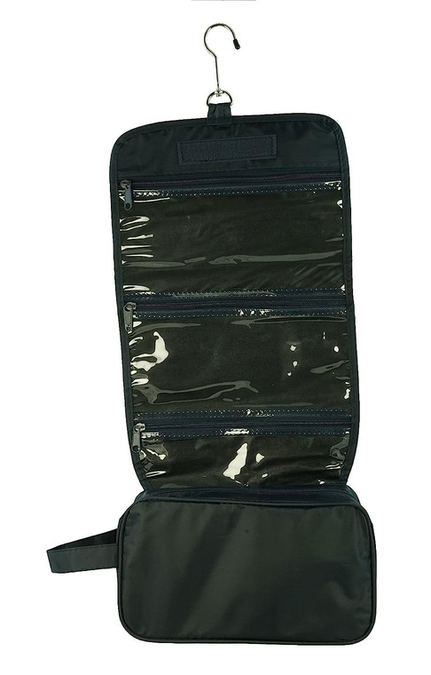 Ensign Peak Hanging Travel Bag with Toiletries Organizer and 360 degree Swivel Hook, Navy