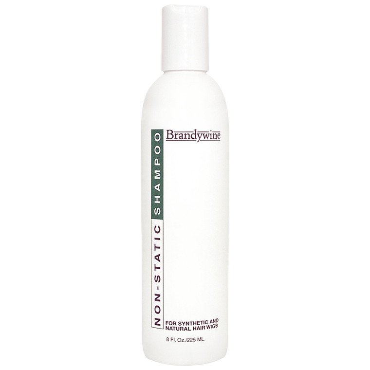 Brandywine Non Static Shampoo, Hair Cleanser for Synthetic & Human Hair Wigs, Hairpieces & Extensions - 8 Fl Oz
