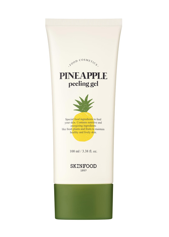 SKINFOOD Pineapple Peeling Gel 3.38 fl.oz. (100ml) - Pineapple & Aloe AHA Deep Facial Exfoliating Gel, Eliminates Sebum, Skin Clear and Blemish-Free