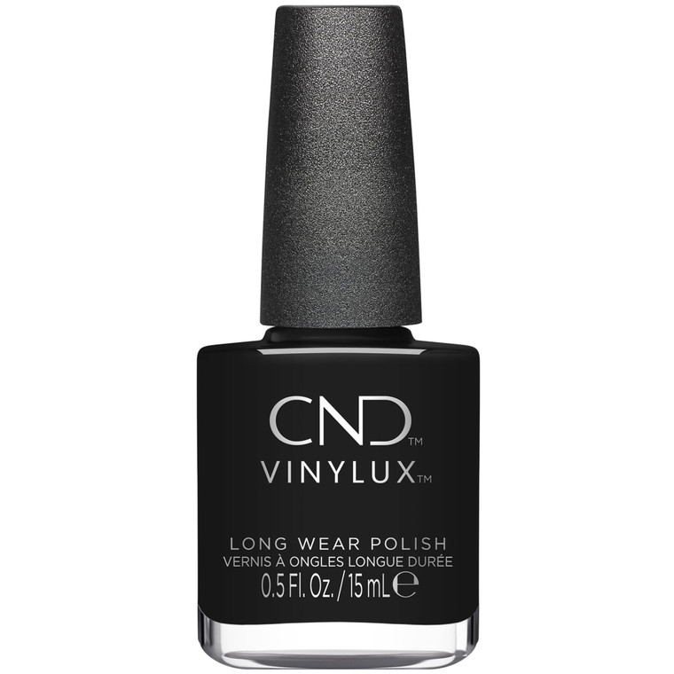 CND Vinylux Longwear Black Nail Polish, Gel-like Shine & Chip Resistant Color, Black Pool, 0.5 fl. oz