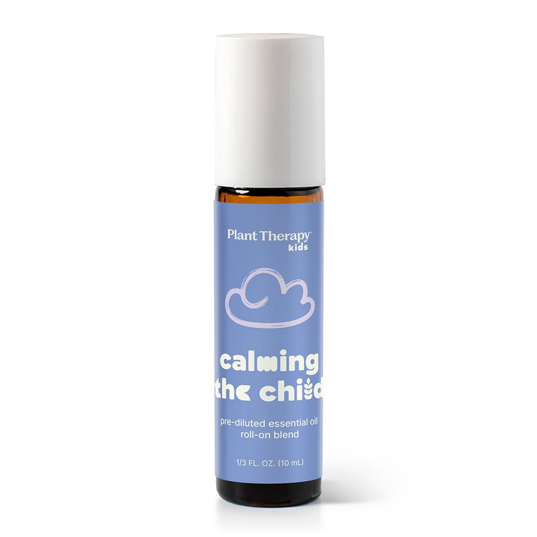 Plant Therapy Kids Calming The Child Essential Oil Blend 10 mL (1/3 oz) Relaxation and Soothing Blend, Tangerine, Lavender, & Roman Chamomile Essenti