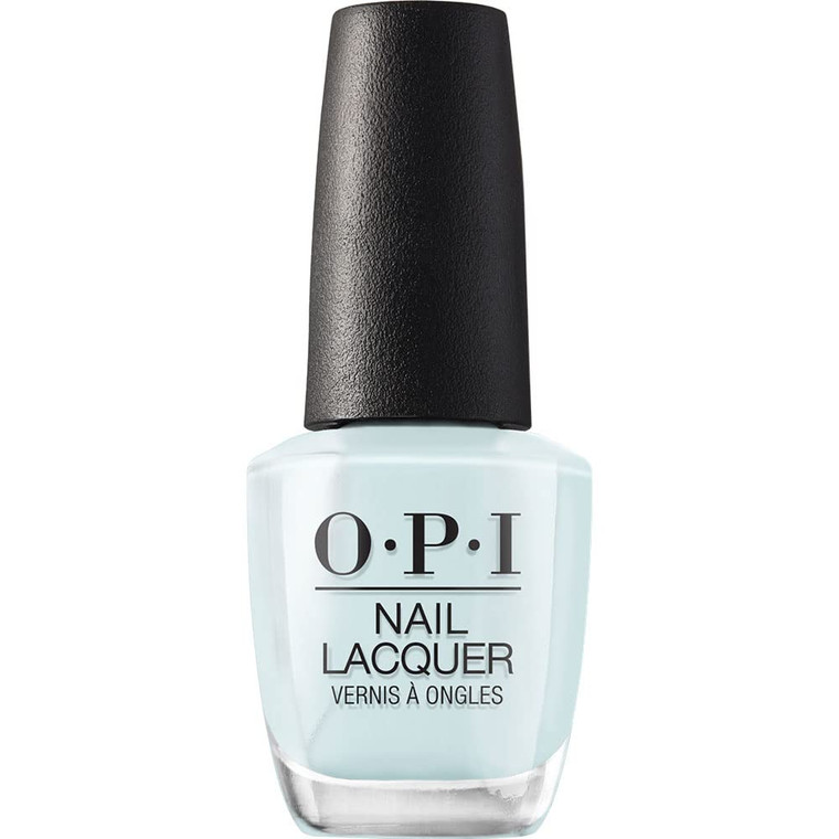 OPI Nail Lacquer Suzi Without a Paddle | Opaque Soft Blue Crème Chip Resistant Nail Polish | Fiji Collection