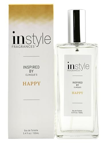 Instyle Fragrances, Inspired by Clinique's Happy, Womens Eau de Toilette, CLEAN, Vegan, Paraben-Free, Never Tested on Animals, 3.4 Fluid Ounces