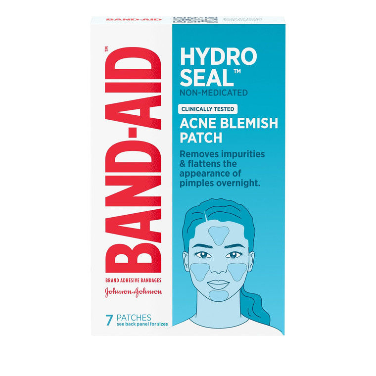 Band-Aid Brand Hydro Seal Acne Patches for Face, Non-Medicated Acne Blemish Patch Absorbs Fluids & Provides a Protective Healing Environment for Pimp