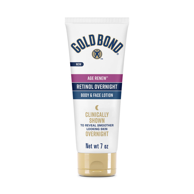 Gold Bond Age Renew Retinol Overnight Body & Face Lotion, With Retinol & Peptide Complex, 7 oz.